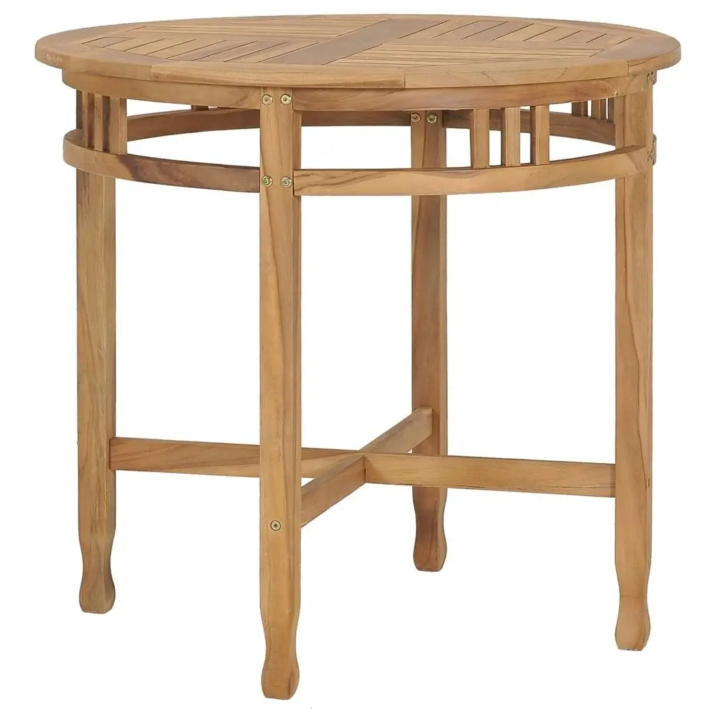 3 Piece Garden Dining Set Solid Teak Wood 3053650