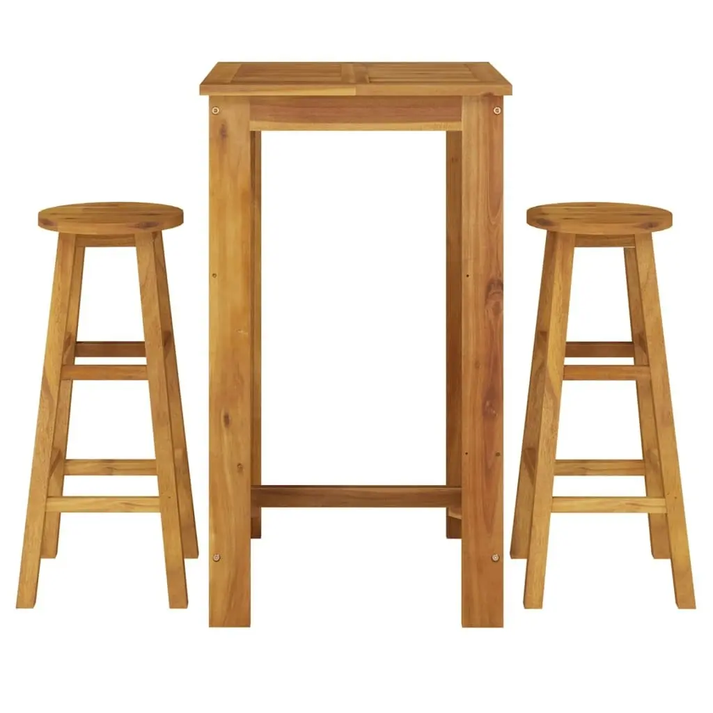 3 Piece Garden Bar Set Solid Wood Acacia 3154388