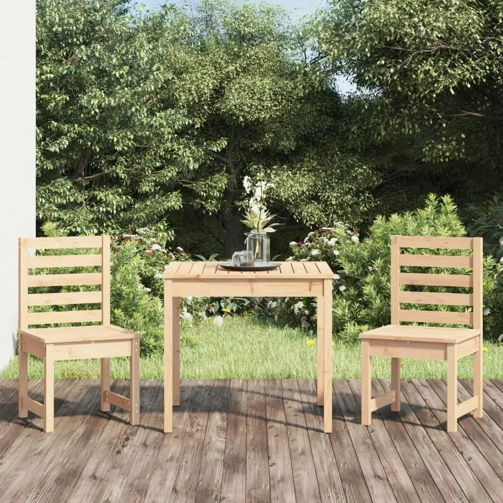 3 Piece Garden Bistro Set Solid Wood Pine 3154671