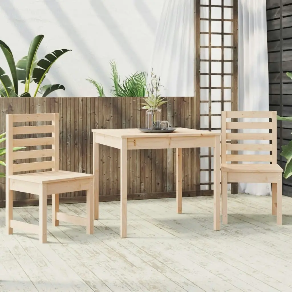 3 Piece Garden Bistro Set Solid Wood Pine 3154671