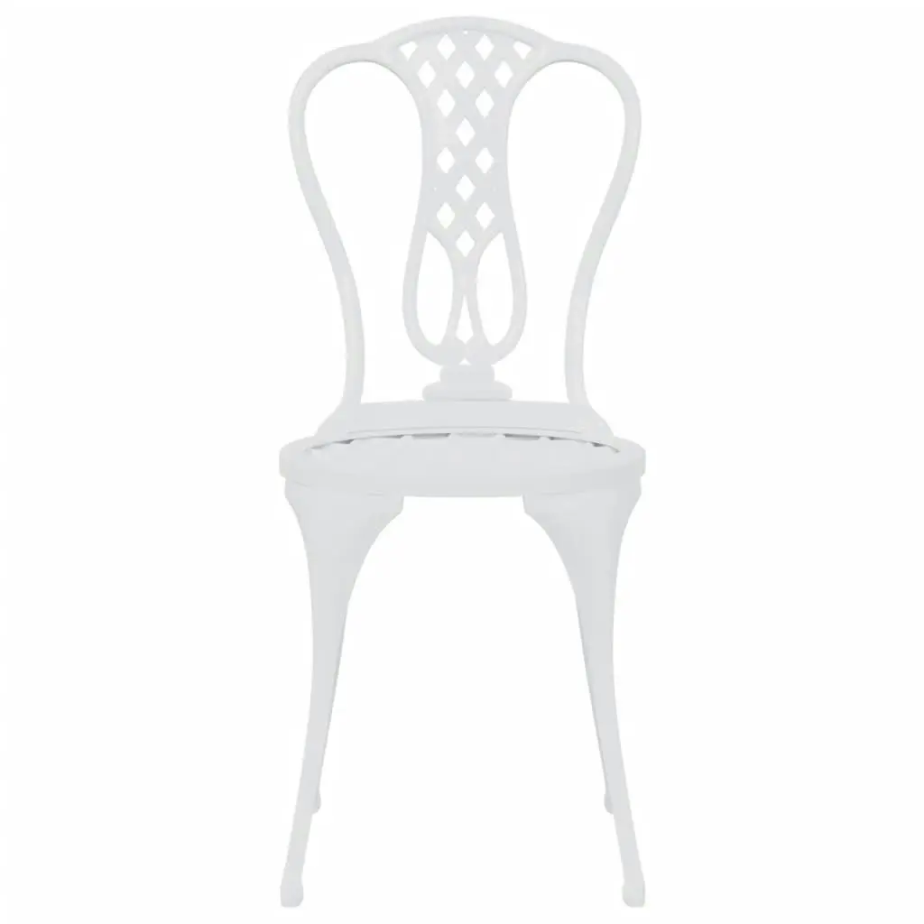 3 Piece Bistro Set Cast Aluminium White 317752