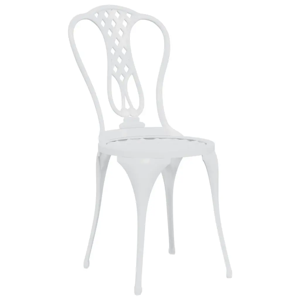 3 Piece Bistro Set Cast Aluminium White 317752