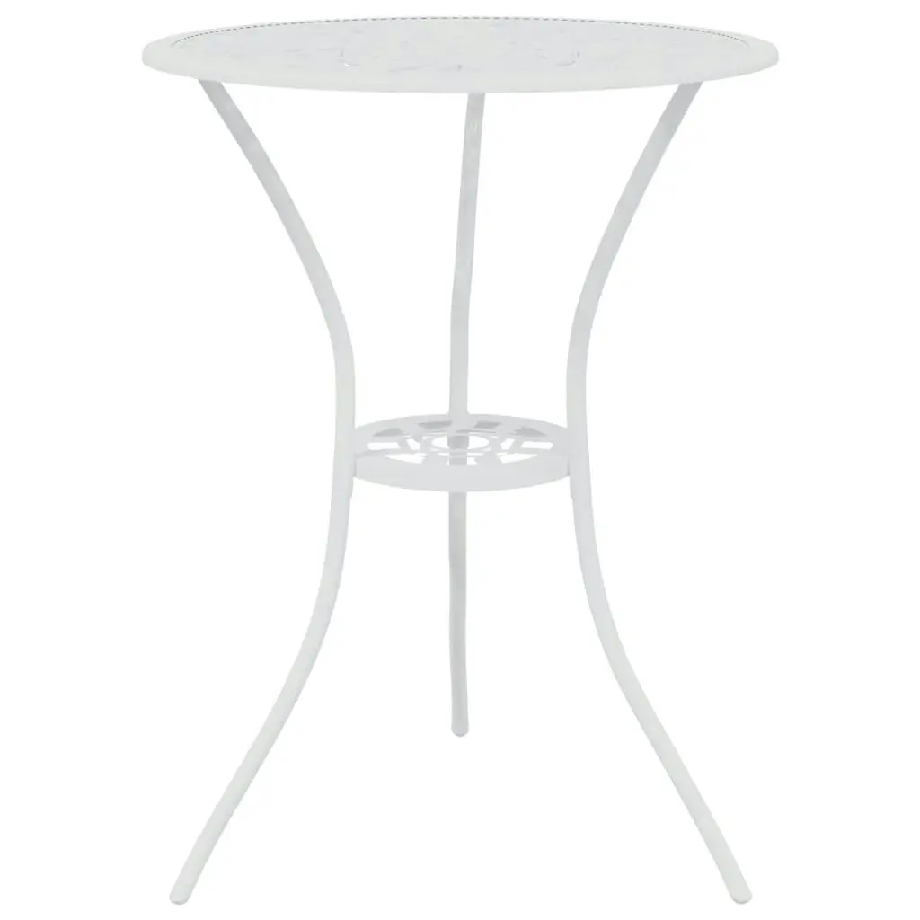 3 Piece Bistro Set Cast Aluminium White 317752