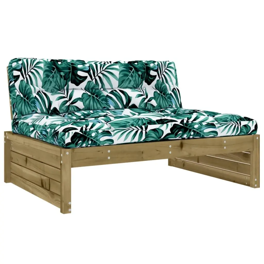 2 Piece Garden Lounge Set with Cushions Impregnated Wood Pine 3186136