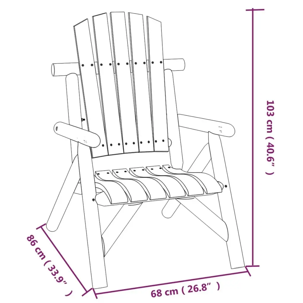 3 Piece Garden Lounge Set Solid Wood Spruce 3185521