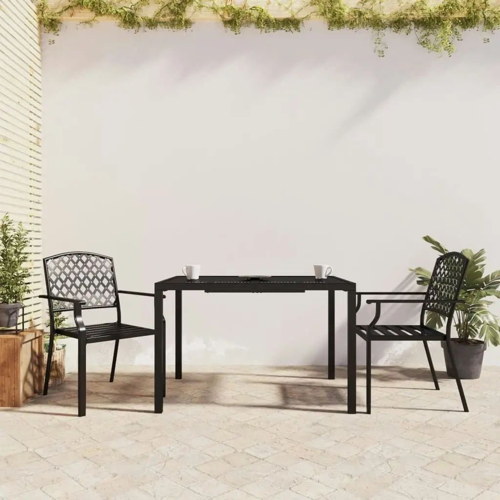 3 Piece Garden Dining Set Anthracite Steel 3188001