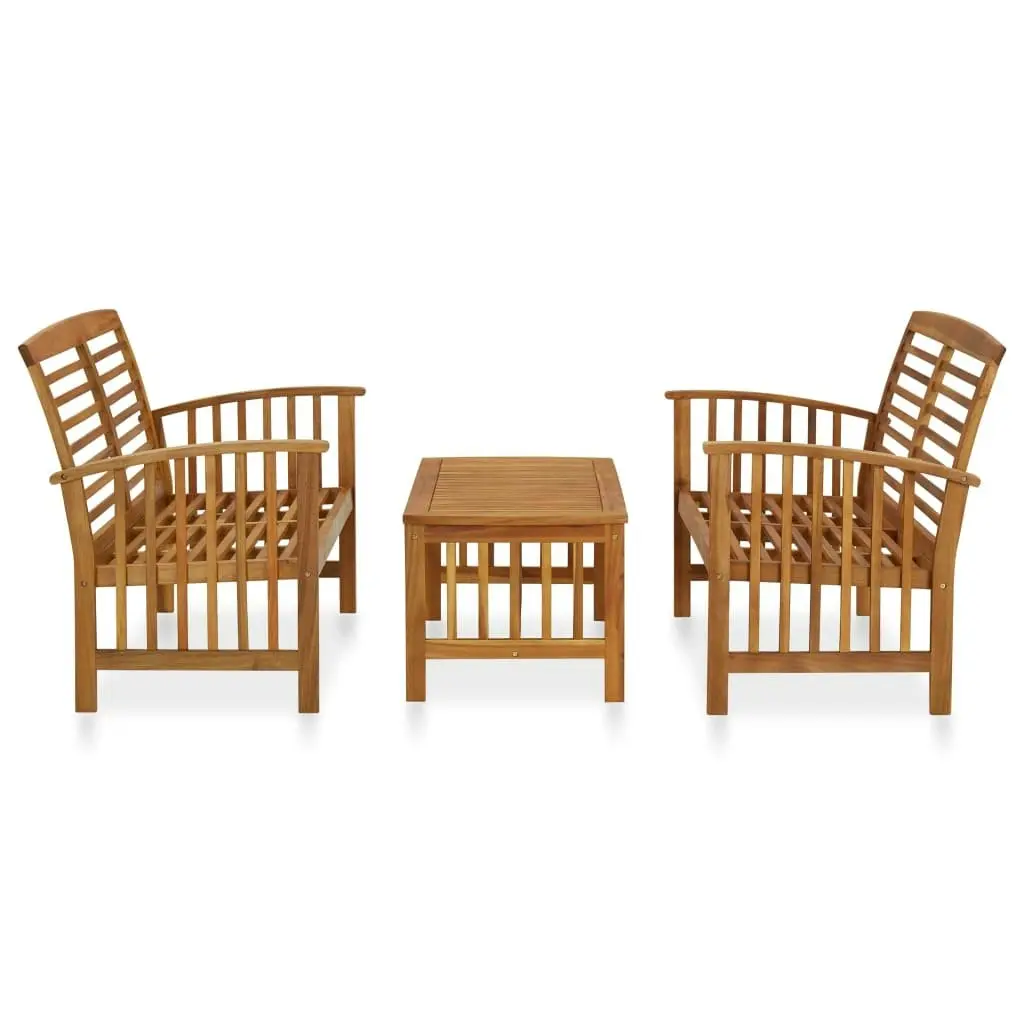 3 Piece Garden Lounge Set Solid Acacia Wood 3057972