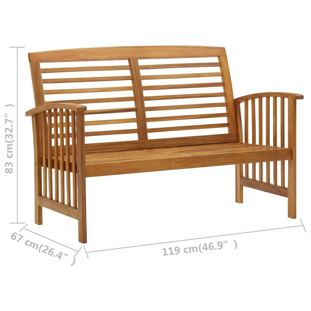 3 Piece Garden Lounge Set Solid Acacia Wood 3057972