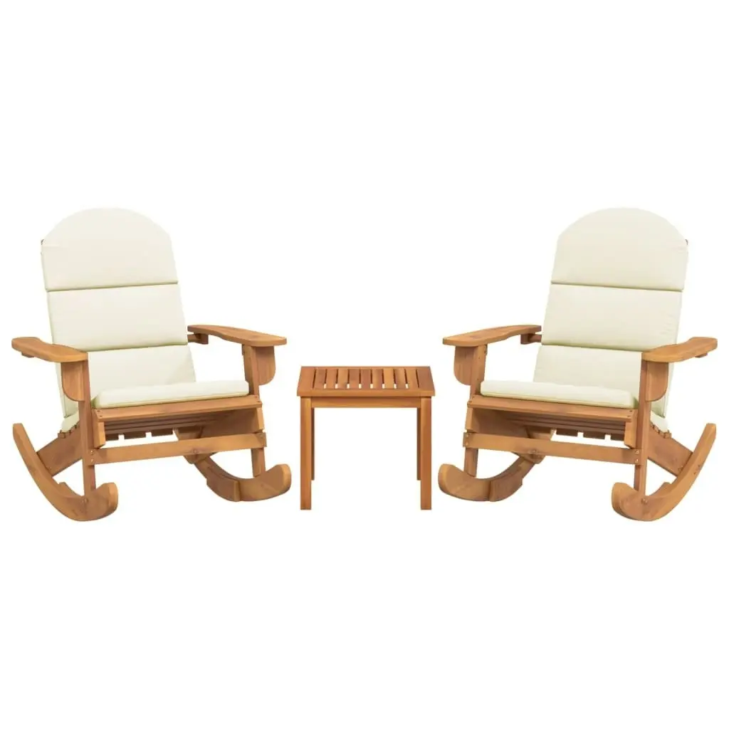 3 Piece Adirondack Garden Lounge Set Solid Wood Acacia 3152128