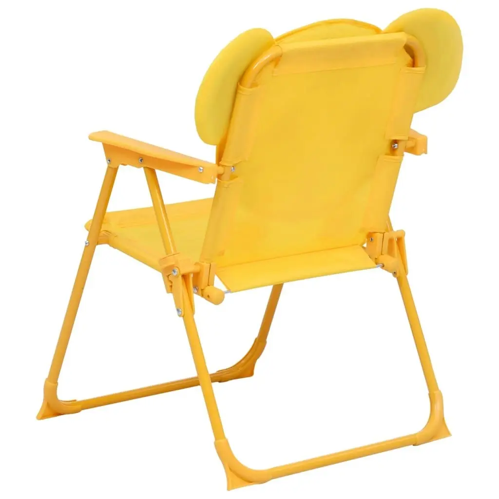 3 Piece Kids' Garden Bistro Set with Parasol Yellow 48100