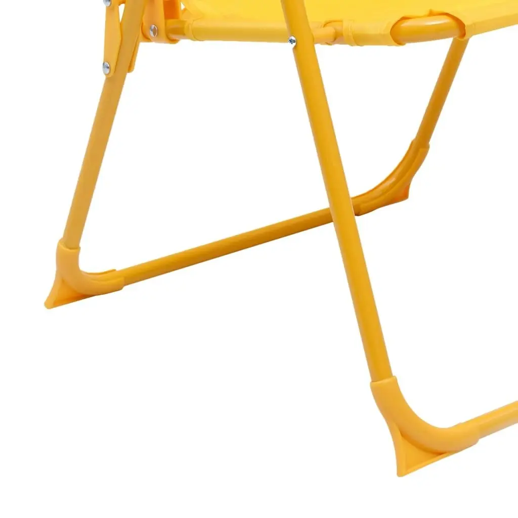 3 Piece Kids' Garden Bistro Set with Parasol Yellow 48100