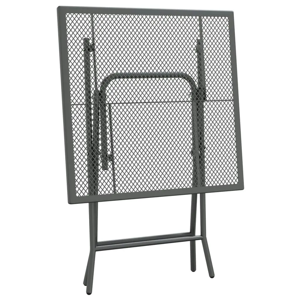 3 Piece Garden Dining Set Expanded Metal Mesh Anthracite 3084717