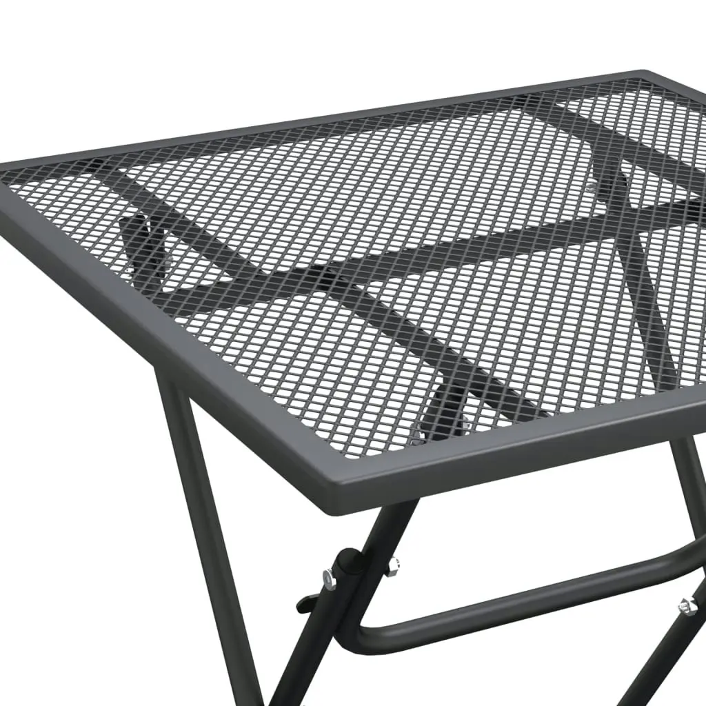 3 Piece Garden Dining Set Expanded Metal Mesh Anthracite 3084717