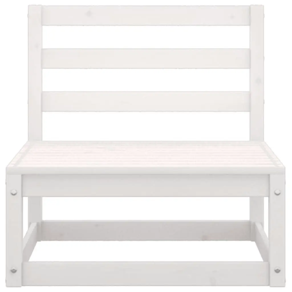 3 Piece Garden Lounge Set White Solid Wood Pine 3075470