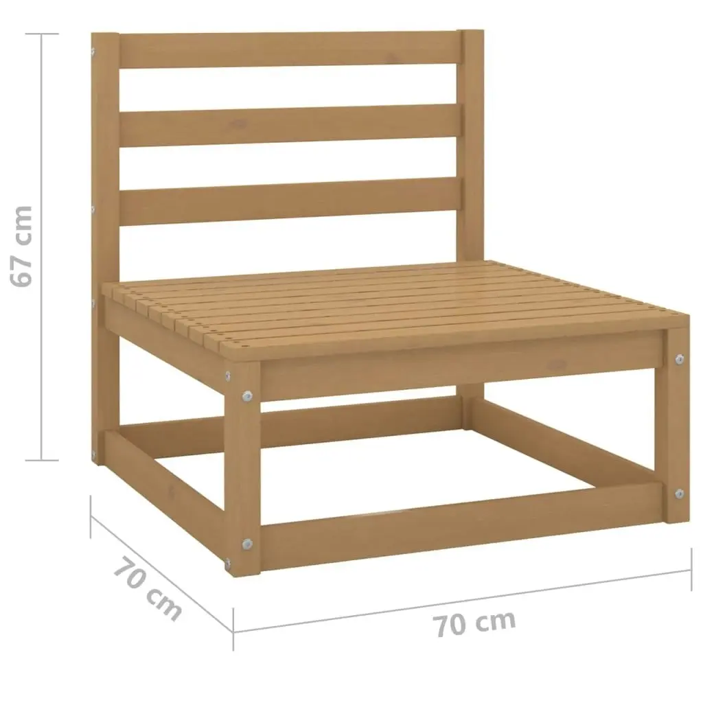 3 Piece Garden Lounge Set Honey Brown Solid Wood Pine 3075472