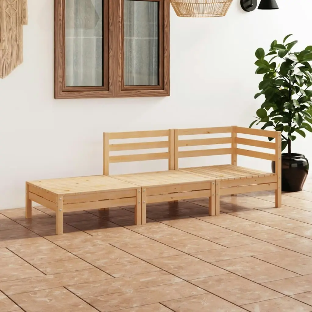 3 Piece Garden Lounge Set Solid Wood Pine 3082612