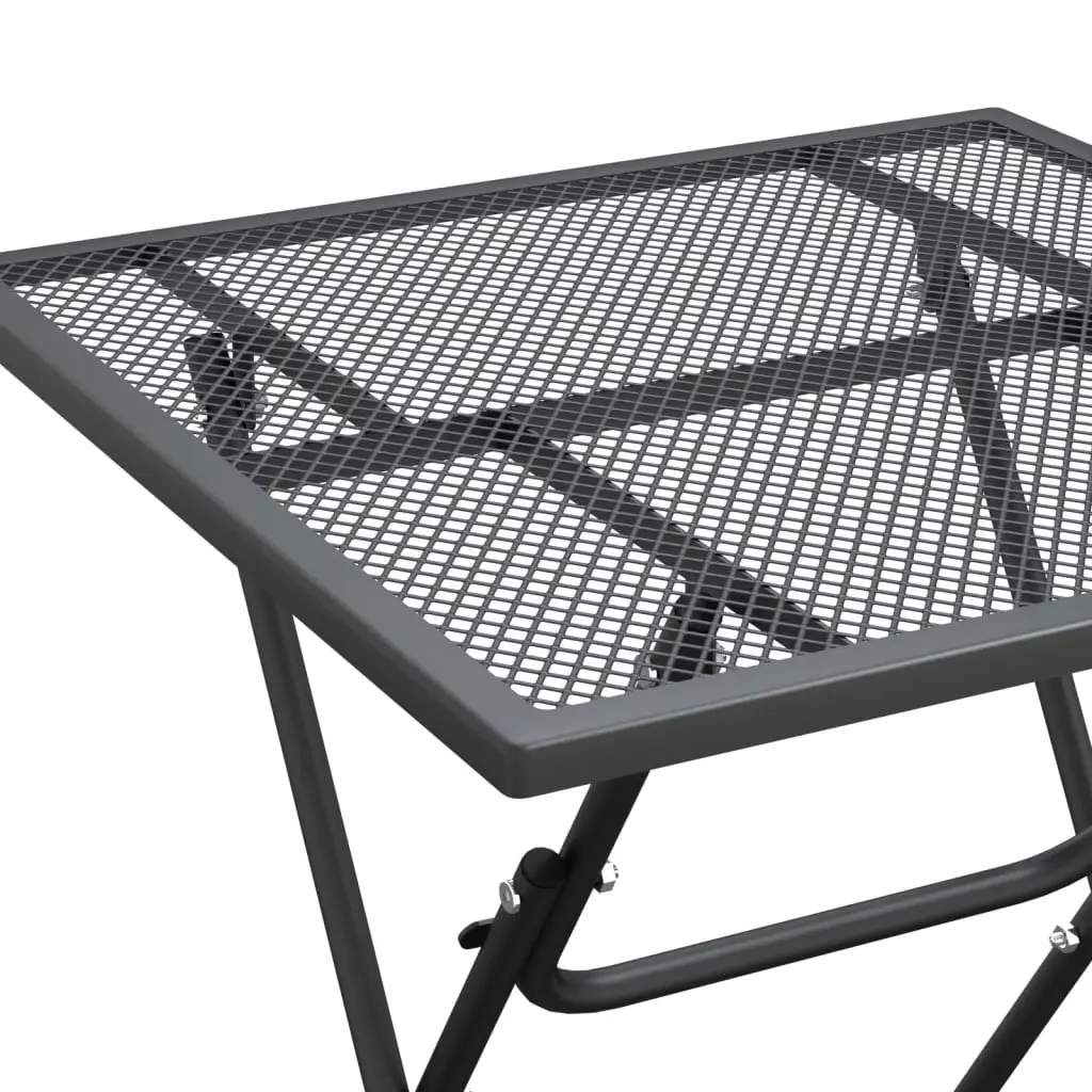 3 Piece Garden Dining Set Expanded Metal Mesh Anthracite 3084715