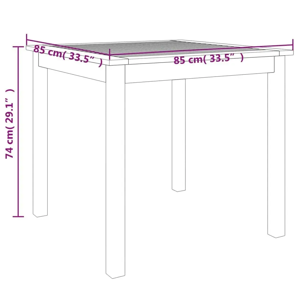 3 Piece Garden Dining Set Solid Wood Acacia 3206275