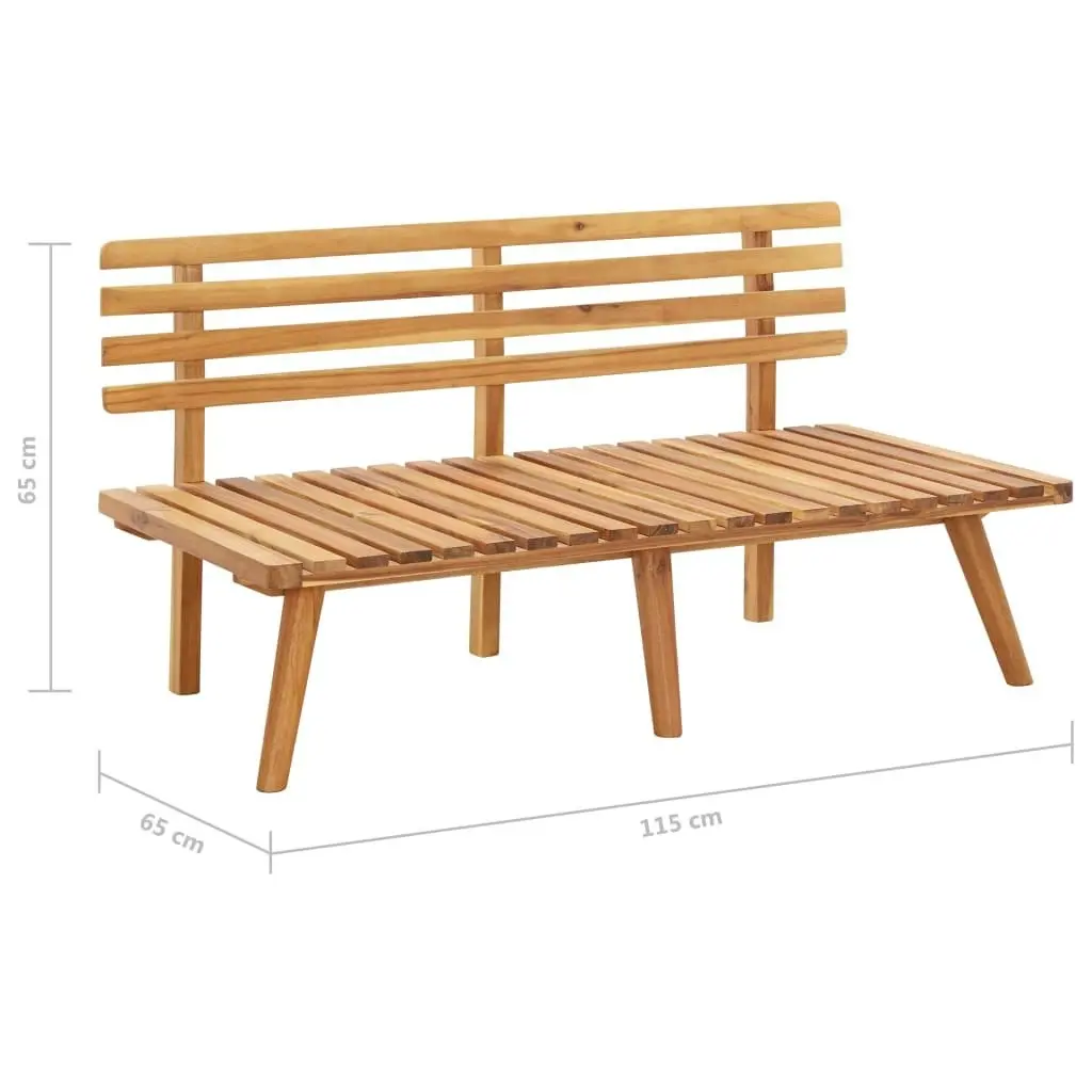 4 Piece Garden Lounge Set with Cushions Solid Acacia Wood 46676