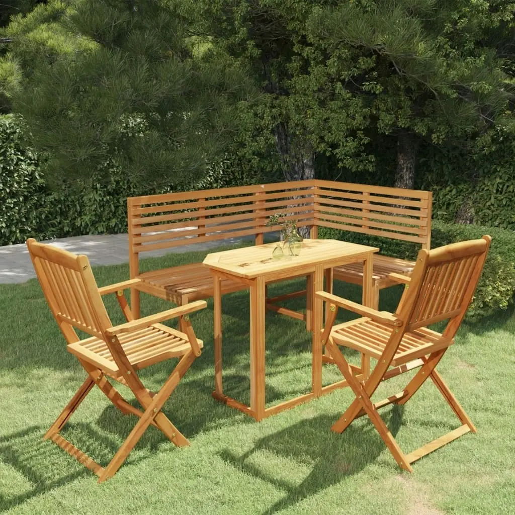 4 Piece Bistro Set Solid Wood Acacia 3057863