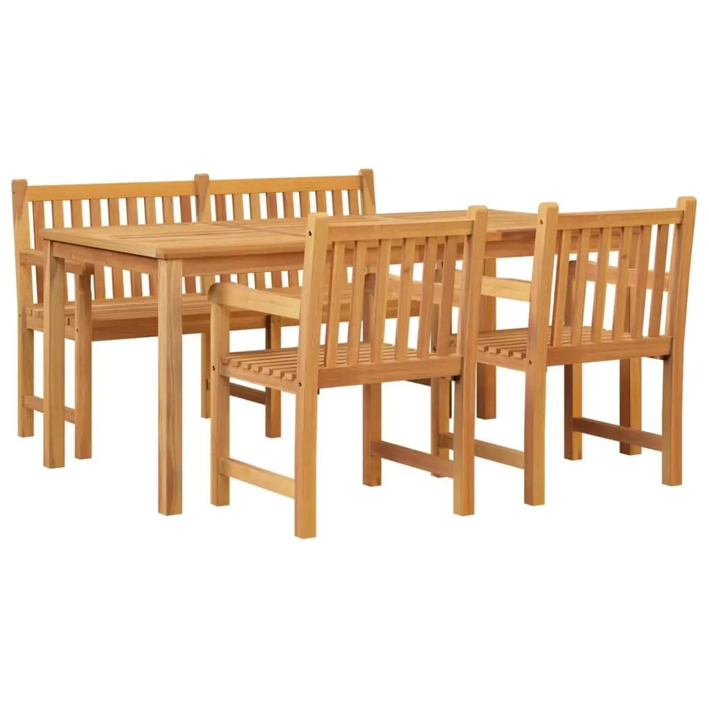 4 Piece Garden Dining Set Solid Wood Teak 3157169