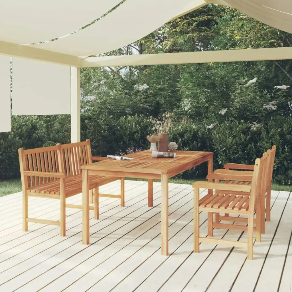 4 Piece Garden Dining Set Solid Wood Teak 3157169