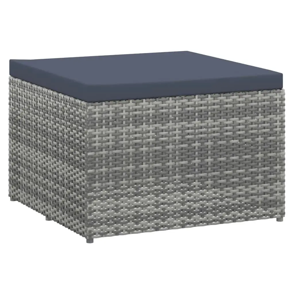 4 Piece Garden Lounge Set Poly Rattan Grey and Anthracite 45801