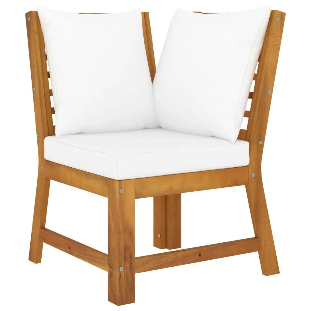 4 Piece Garden Lounge Set with Cushion Cream Solid Acacia Wood 3057771