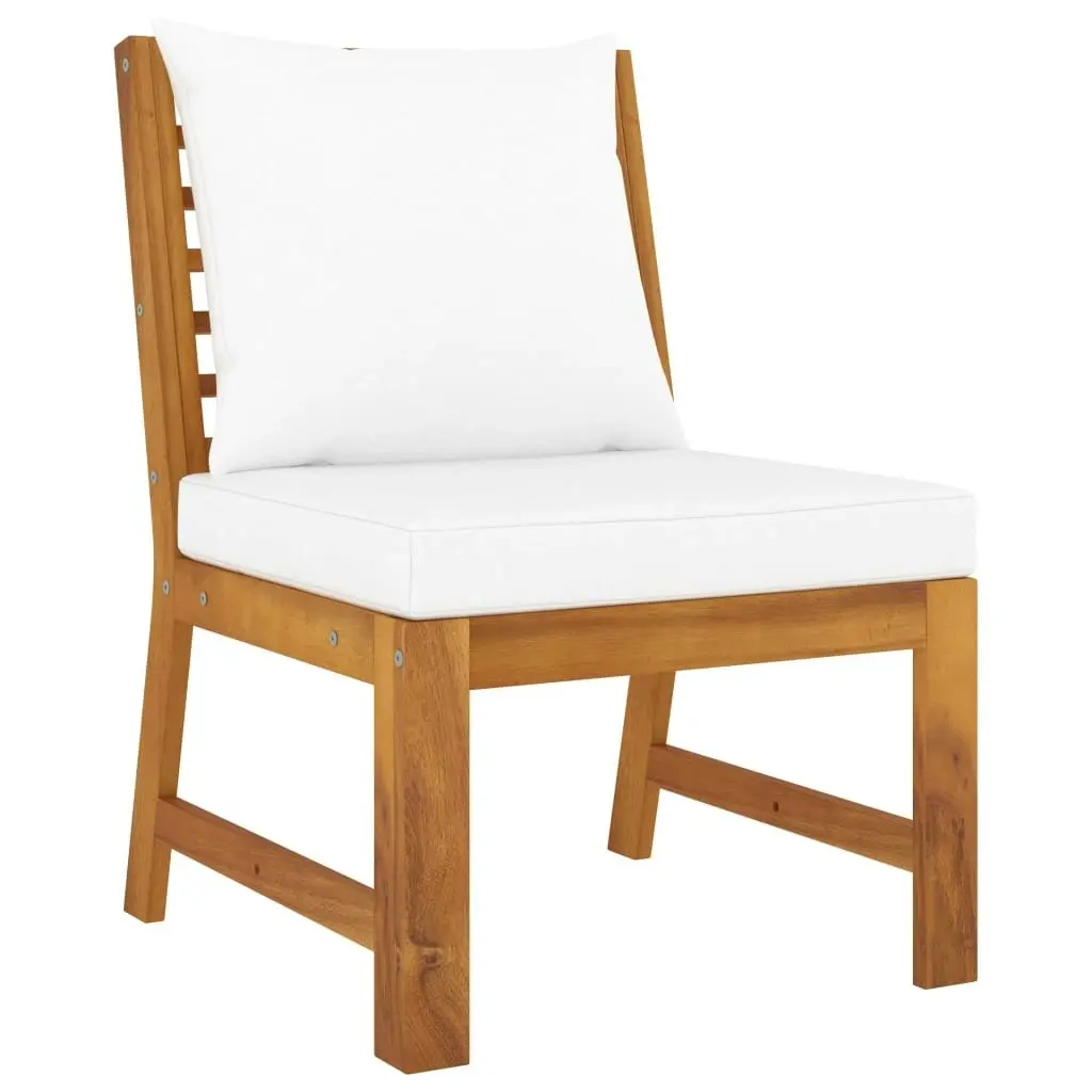 4 Piece Garden Lounge Set with Cushion Cream Solid Acacia Wood 3057771