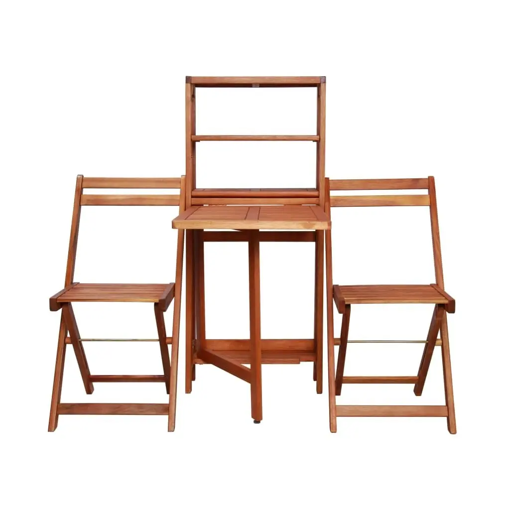 3 Piece Folding Bistro Set Solid Acacia Wood 44013