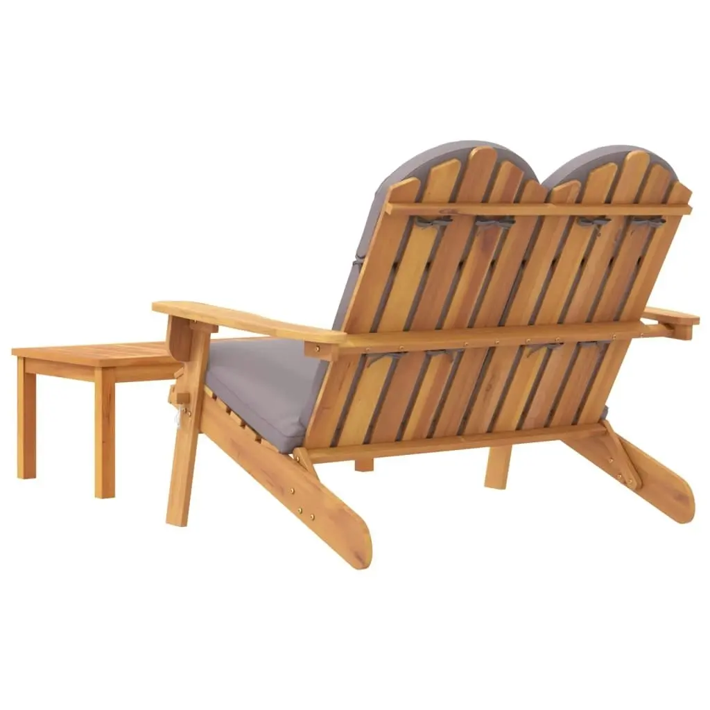 2 Piece Adirondack Garden Lounge Set Solid Wood Acacia 360043