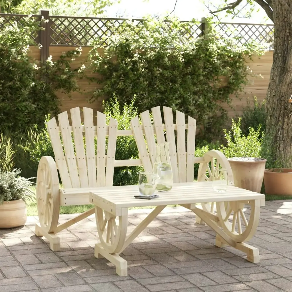 2 Piece Garden Lounge Set Solid Wood Fir 365097