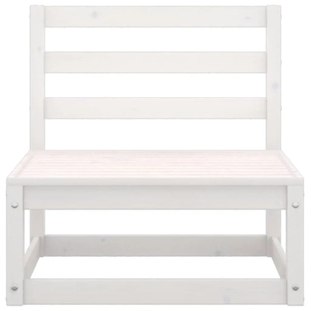 2 Piece Garden Lounge Set White Solid Pinewood 805691