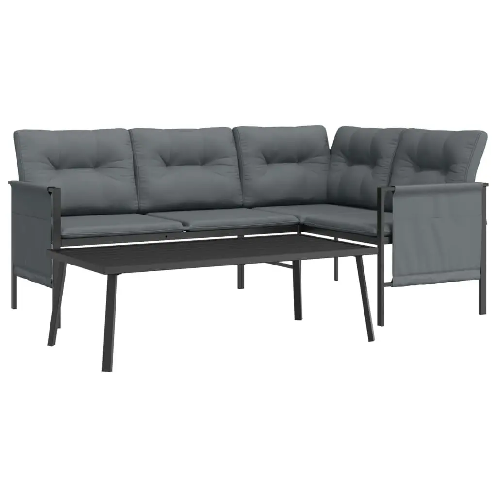 2 Piece Garden Lounge Set  Anthracite Steel 362810