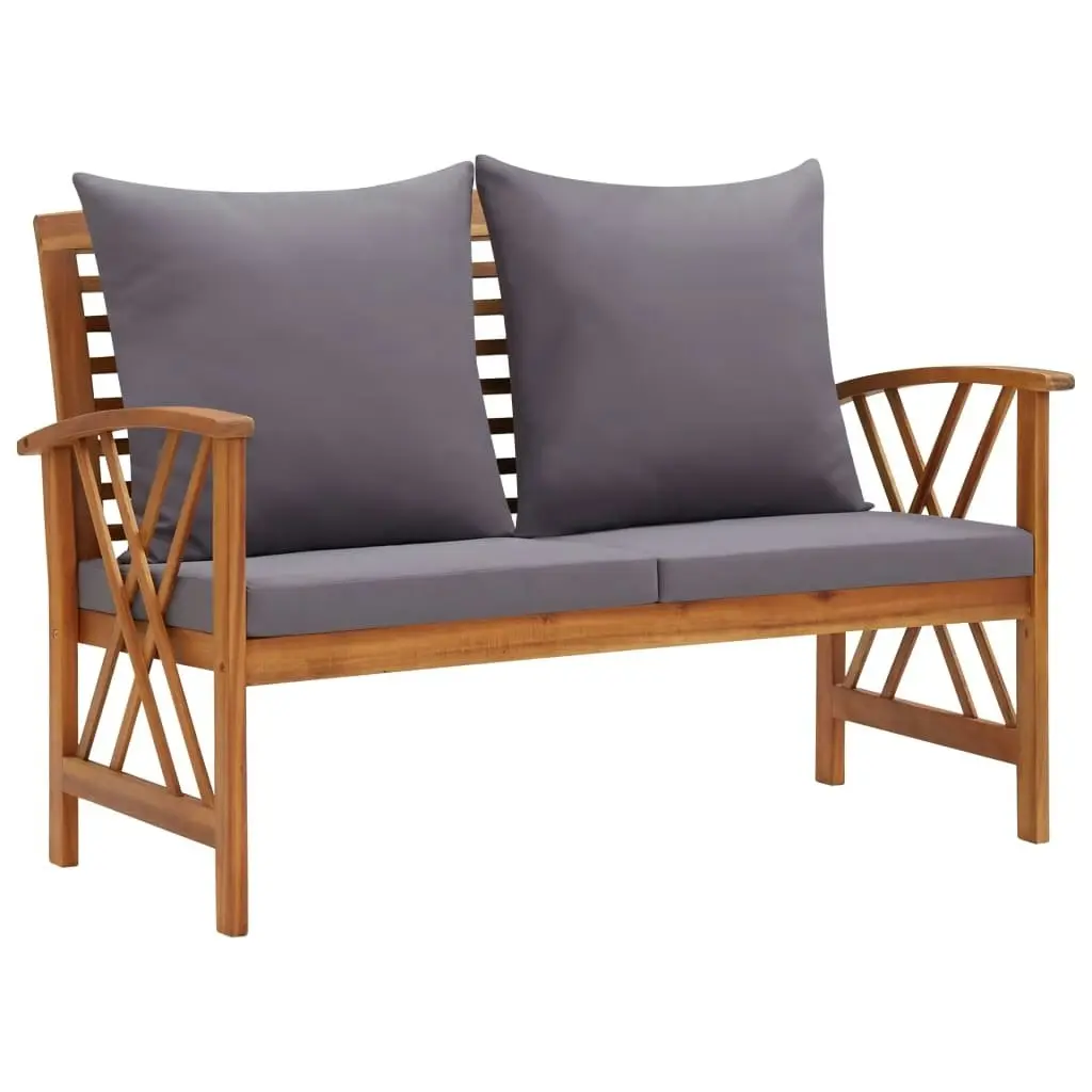 2 Piece Garden Lounge Set with Cushions Solid Acacia Wood 310274