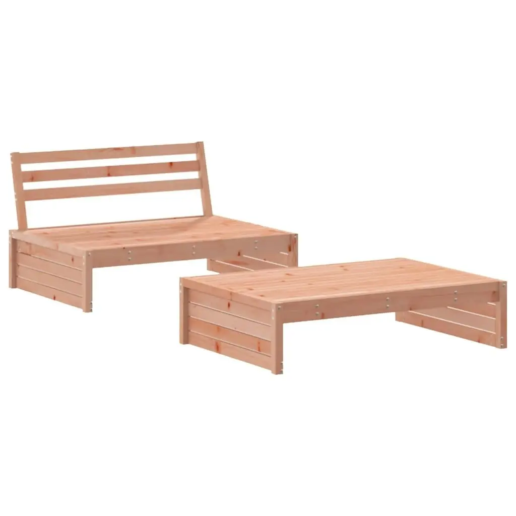 2 Piece Garden Lounge Set with Cushions Solid Wood Douglas 3186135