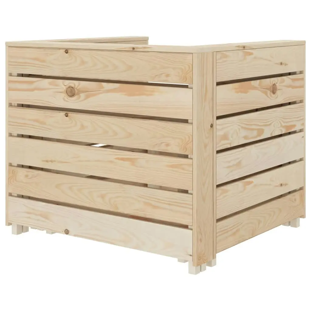 2 Piece Garden Pallet Lounge Set Wood 49346