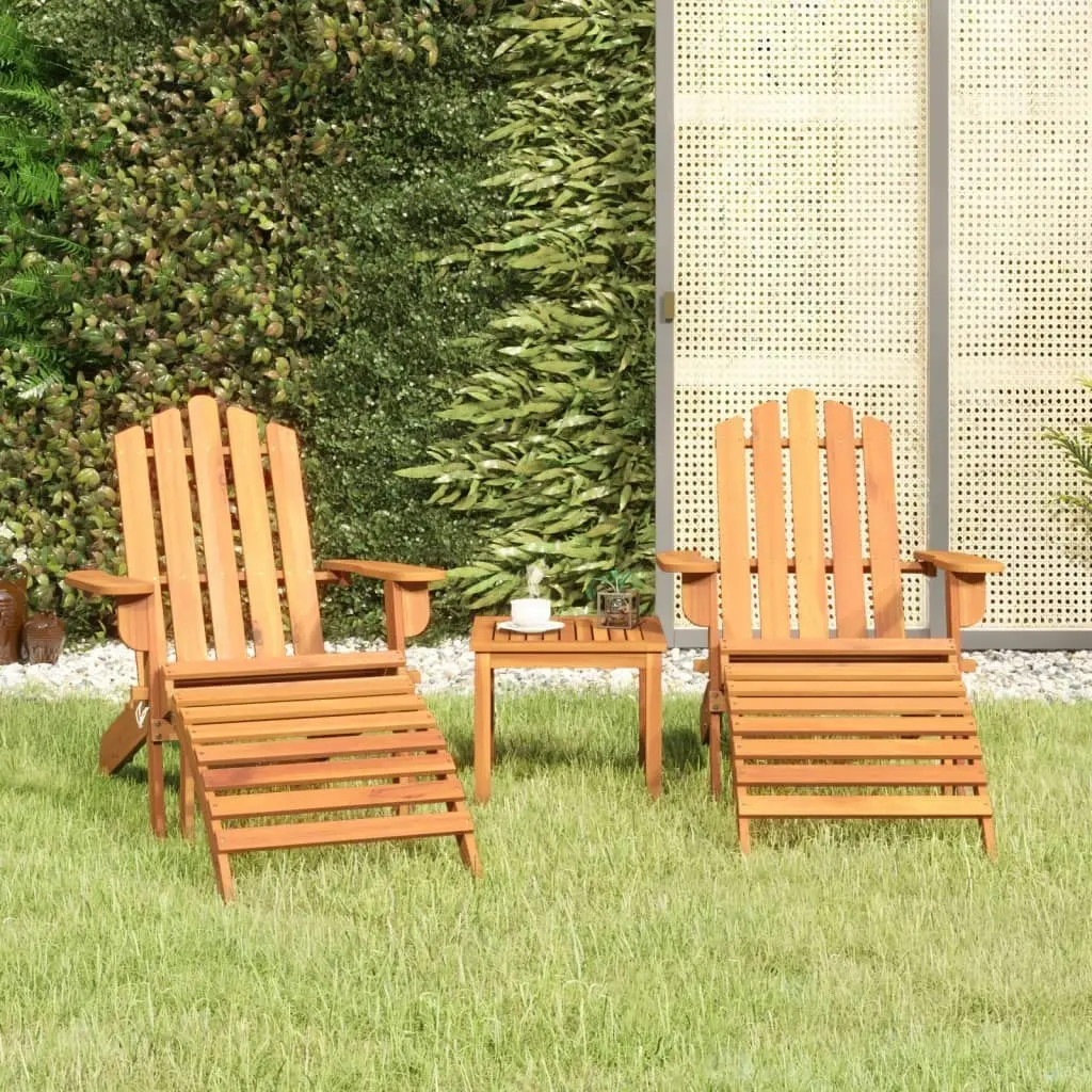 3 Piece Adirondack Garden Lounge Set Solid Wood Acacia 3152122