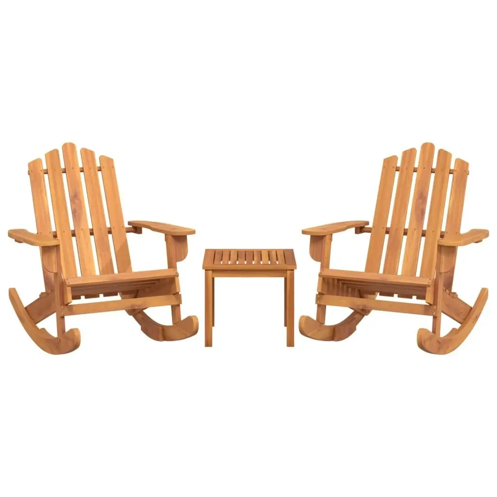 3 Piece Adirondack Garden Lounge Set Solid Wood Acacia 3152127