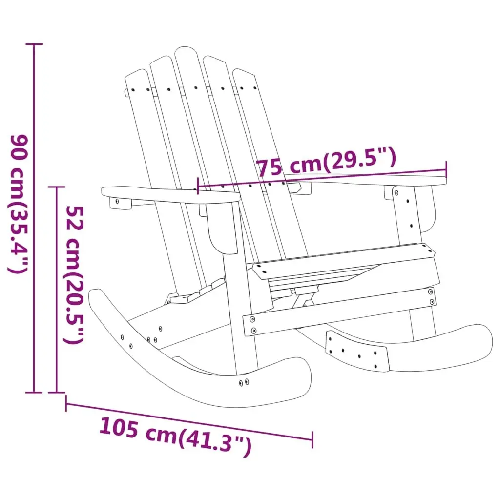 3 Piece Adirondack Garden Lounge Set Solid Wood Acacia 3152127