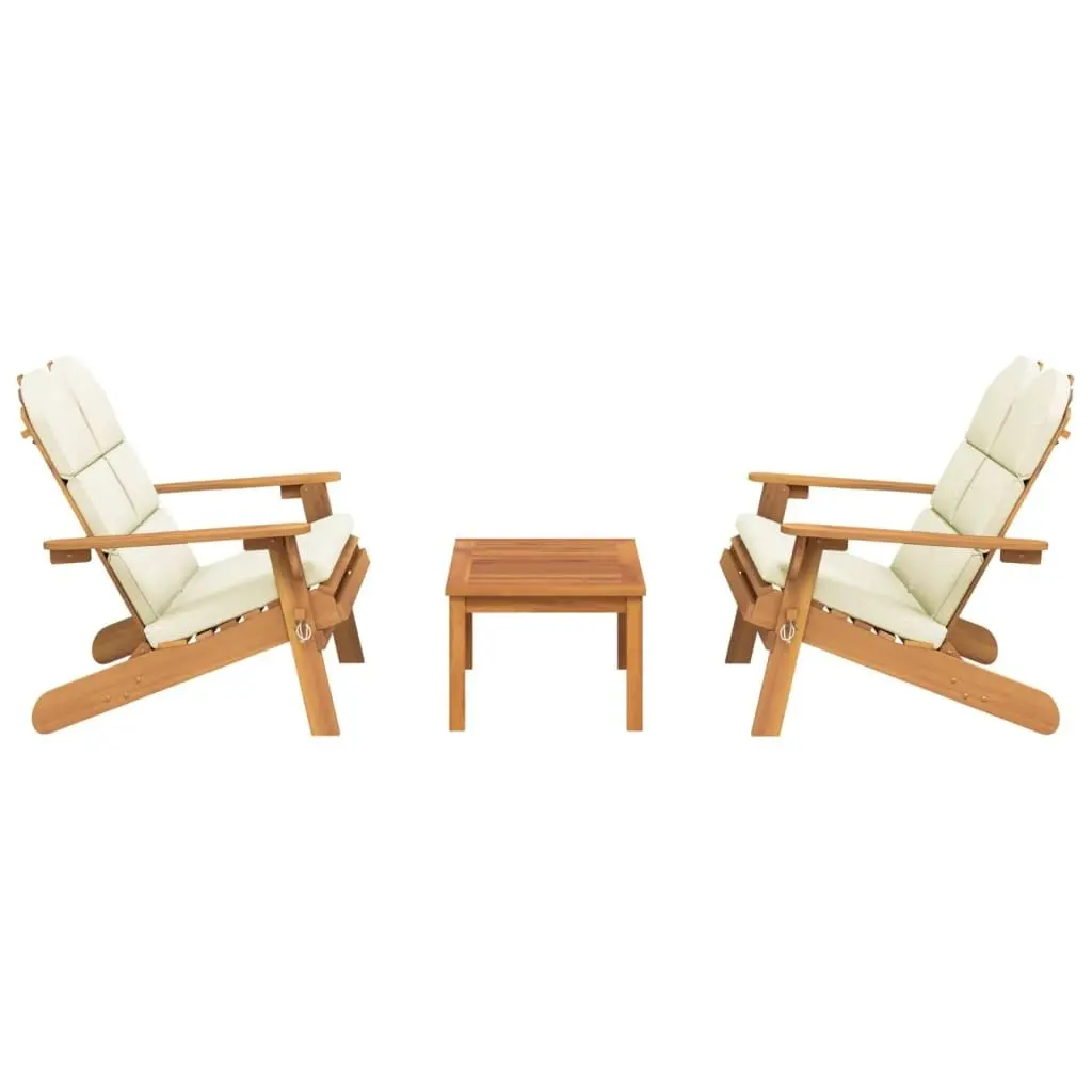 3 Piece Adirondack Garden Lounge Set Solid Wood Acacia 3152134