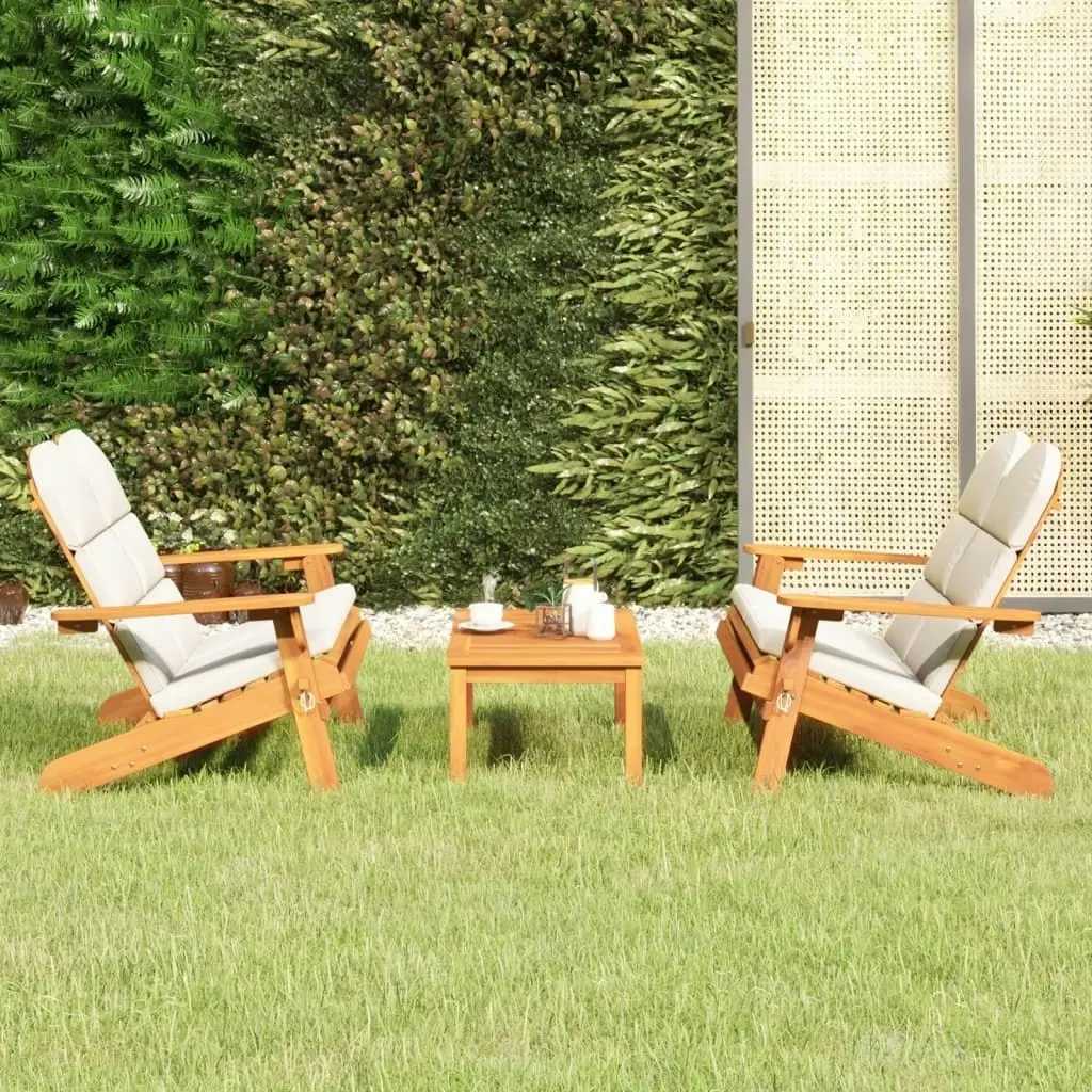 3 Piece Adirondack Garden Lounge Set Solid Wood Acacia 3152134