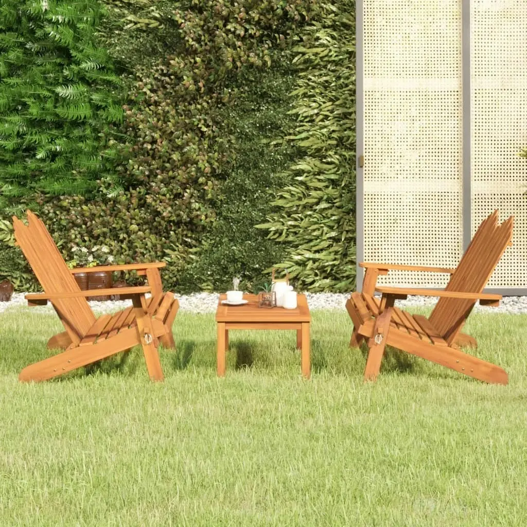 3 Piece Adirondack Garden Lounge Set Solid Wood Acacia 3152133