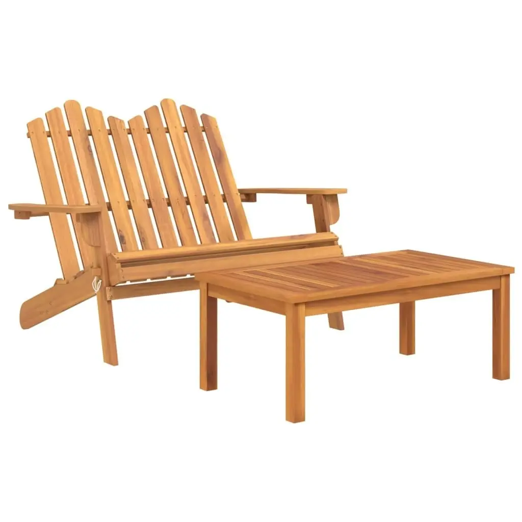 3 Piece Adirondack Garden Lounge Set Solid Wood Acacia 3152133