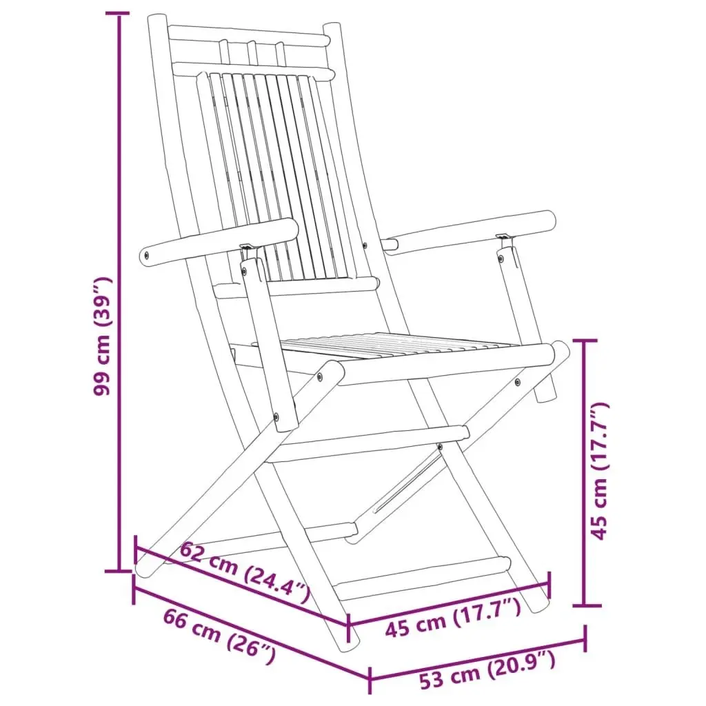 3 Piece Bistro Set Bamboo 3278526