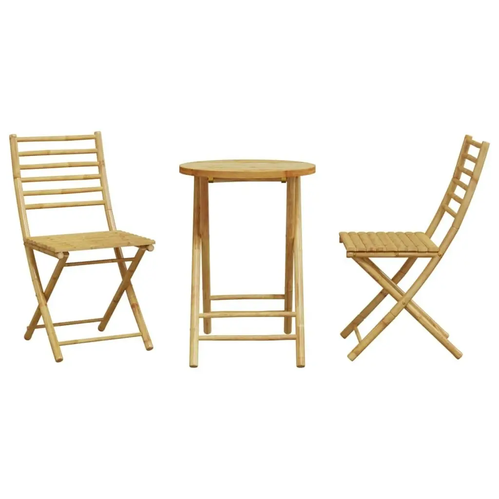 3 Piece Bistro Set Bamboo 3278536