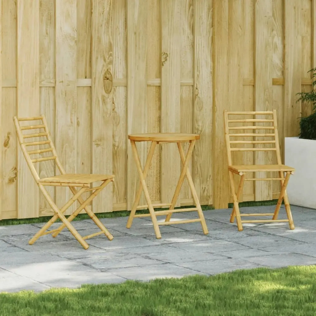 3 Piece Bistro Set Bamboo 3278536