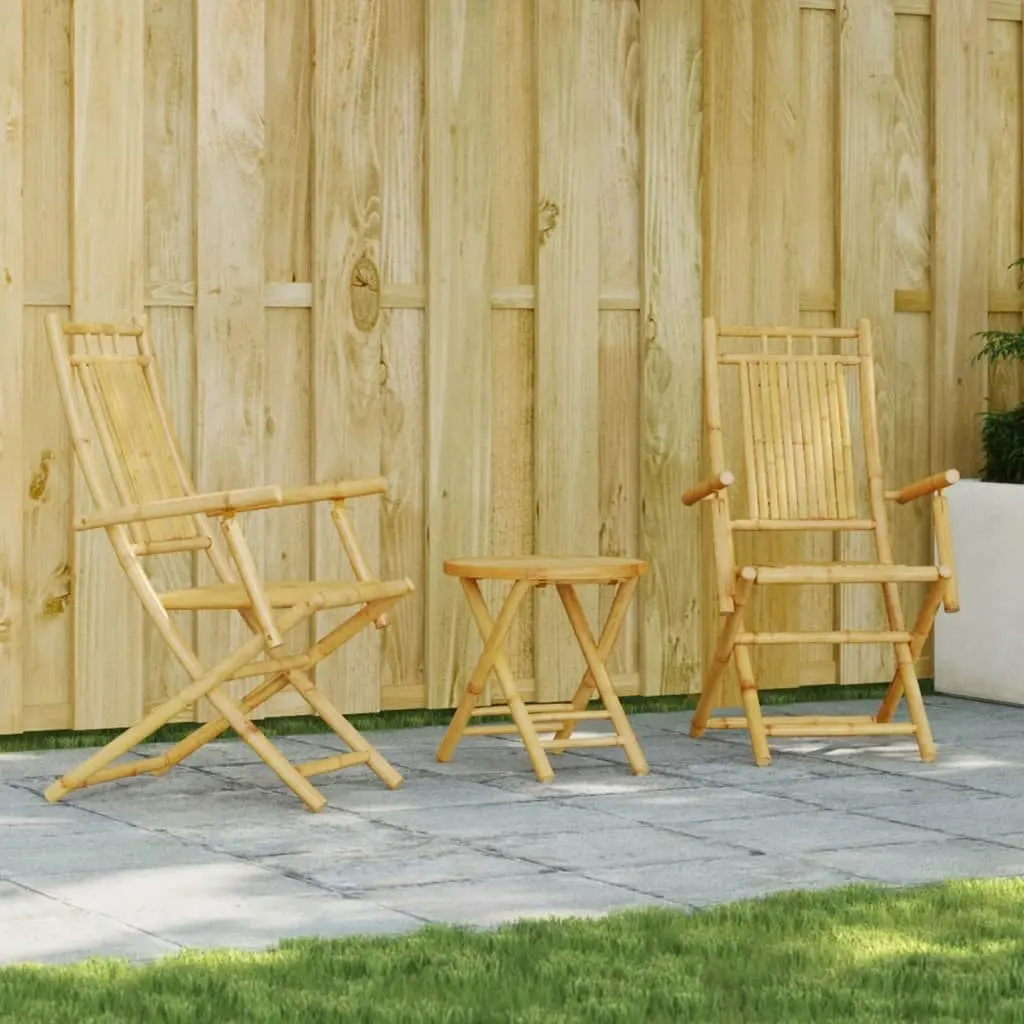 3 Piece Bistro Set Bamboo 3278532