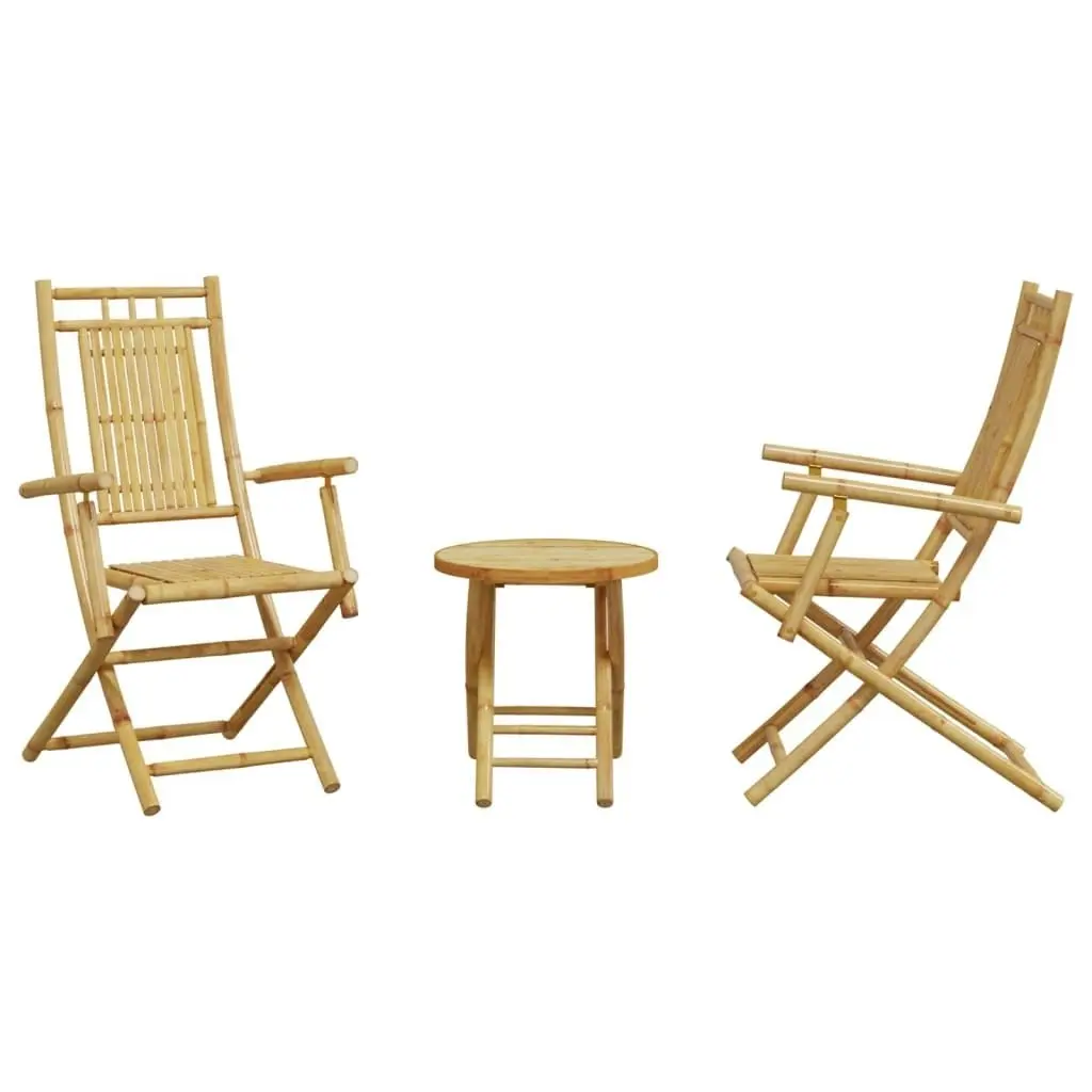 3 Piece Bistro Set Bamboo 3278532