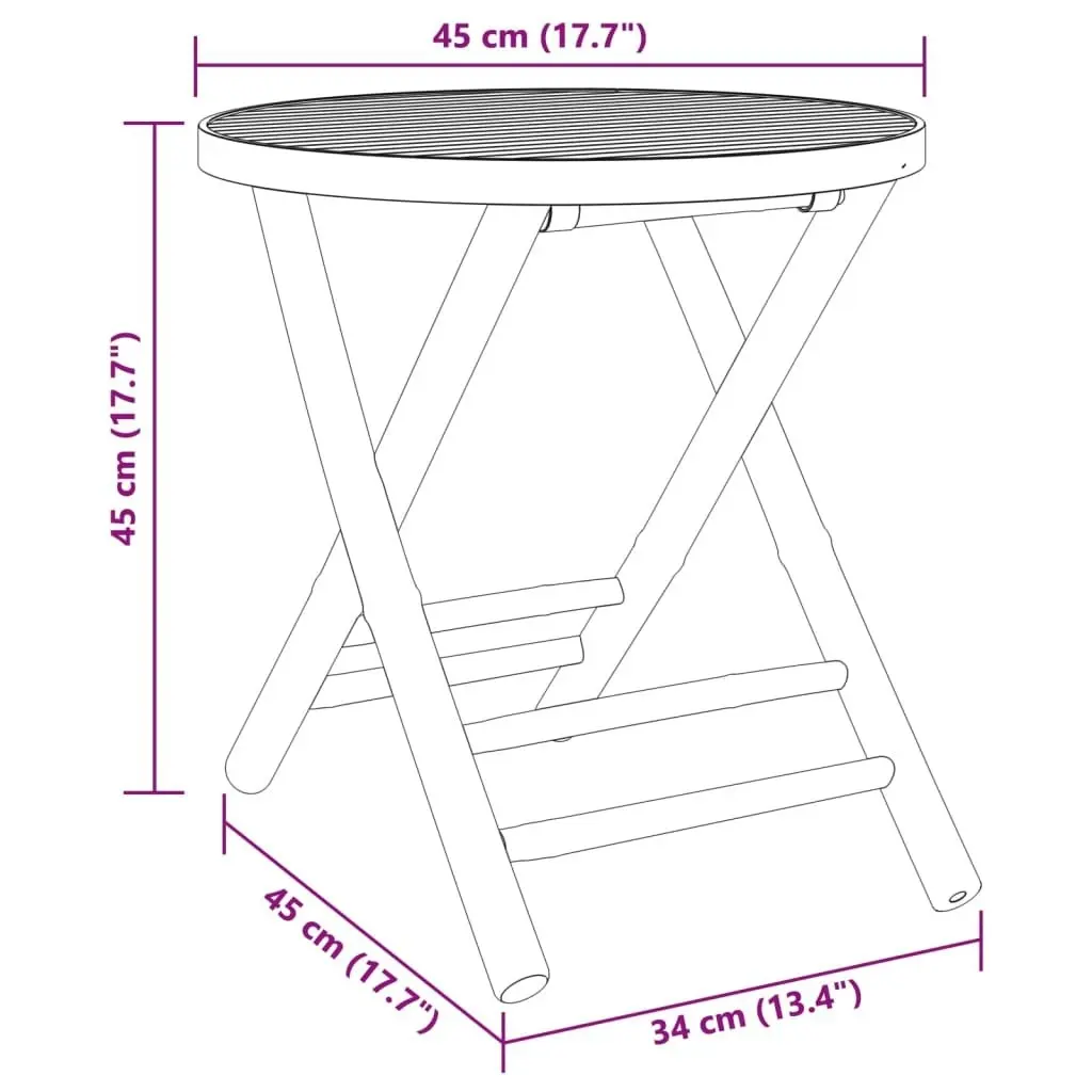 3 Piece Bistro Set Bamboo 3278532